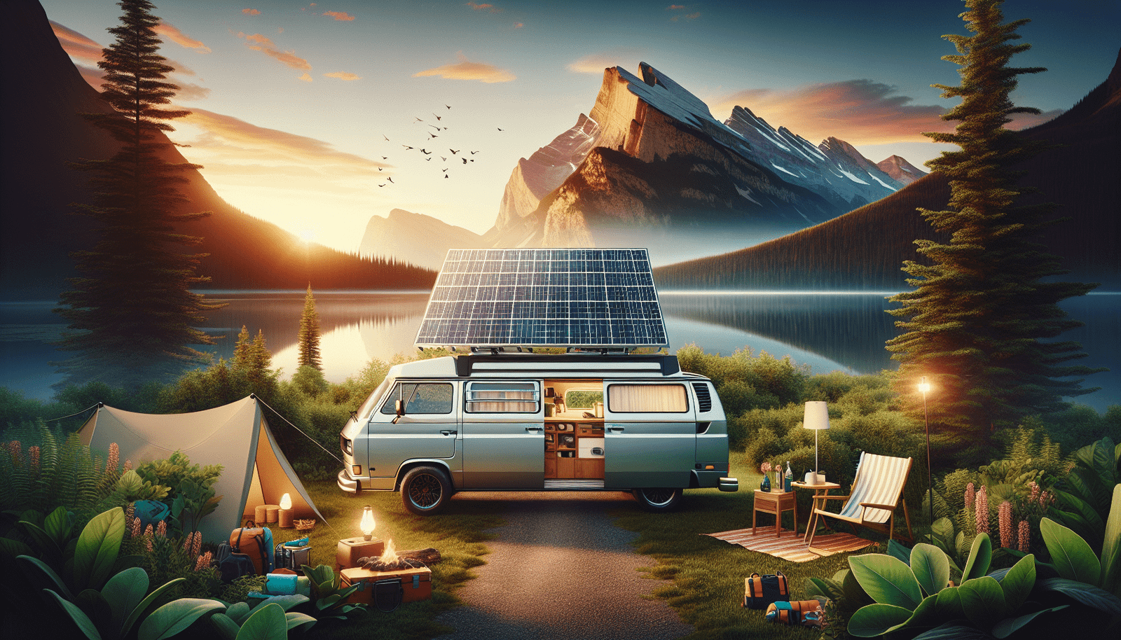 the art of solar panel set up for van life