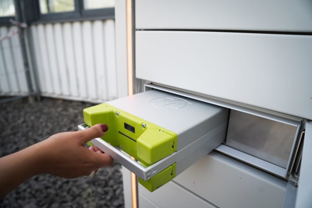 Photo Solar battery installation