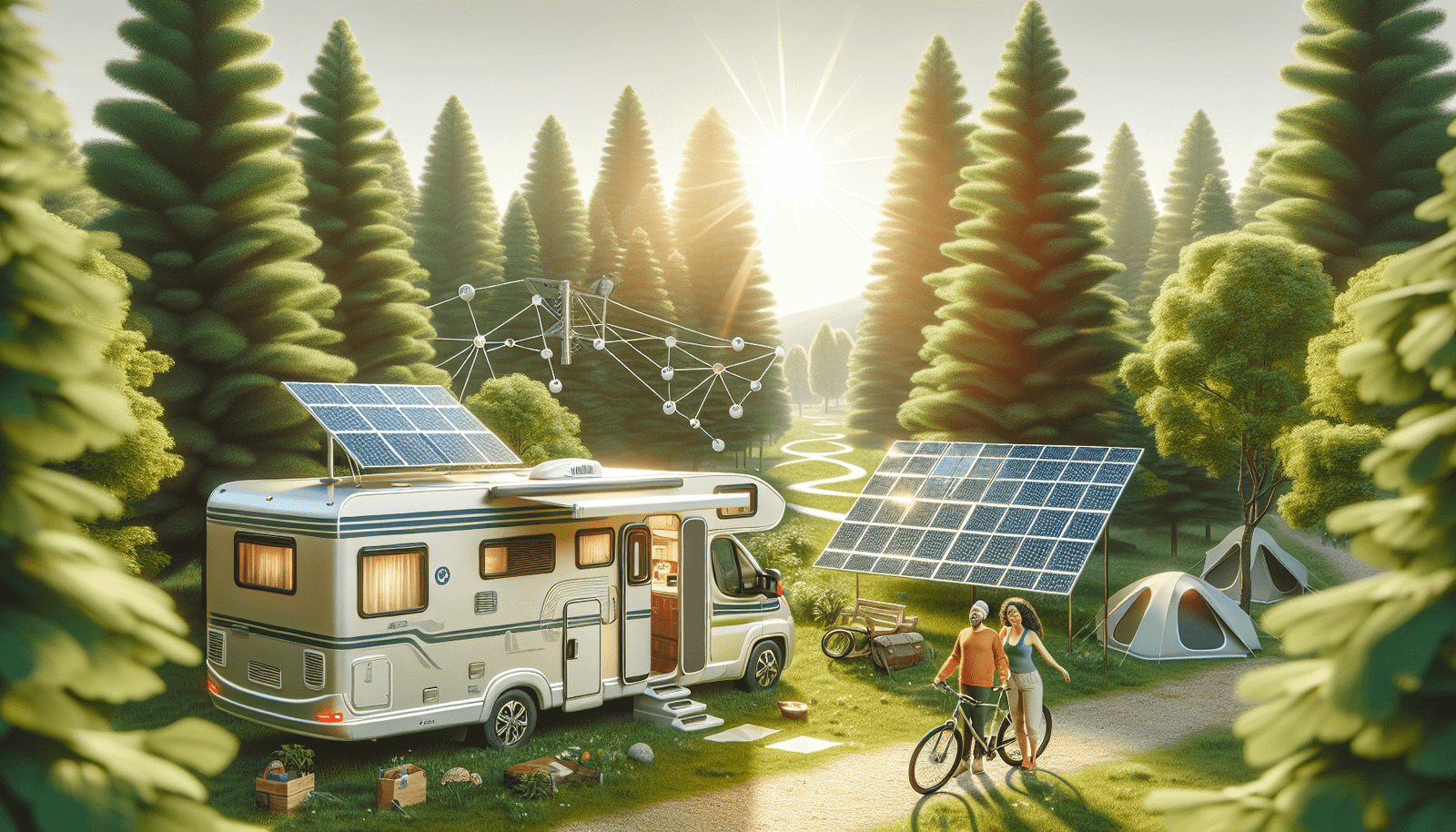the quiet freedom of a solar panel set up for camper 1