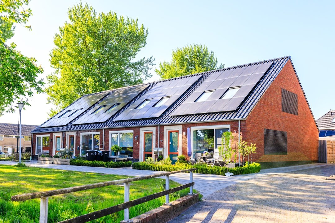 Photo Damaged solar panels